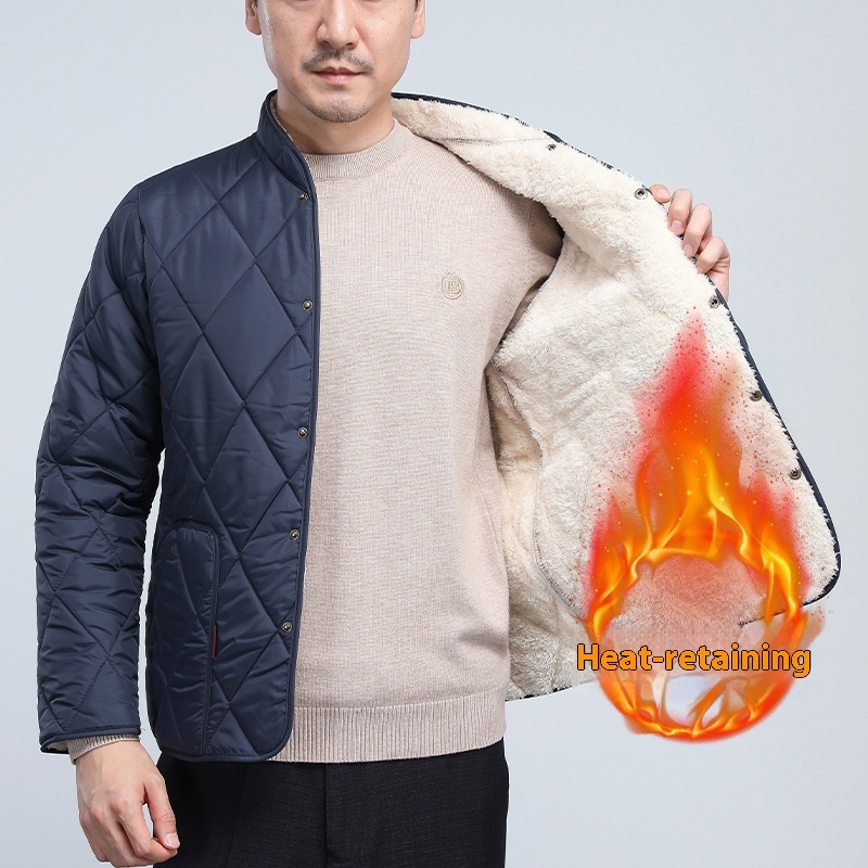 Men's Berber Fleece Cotton Coat Thickened Plus Size - Image 4