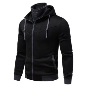 Sports Leisure Color-block Hooded Jacket