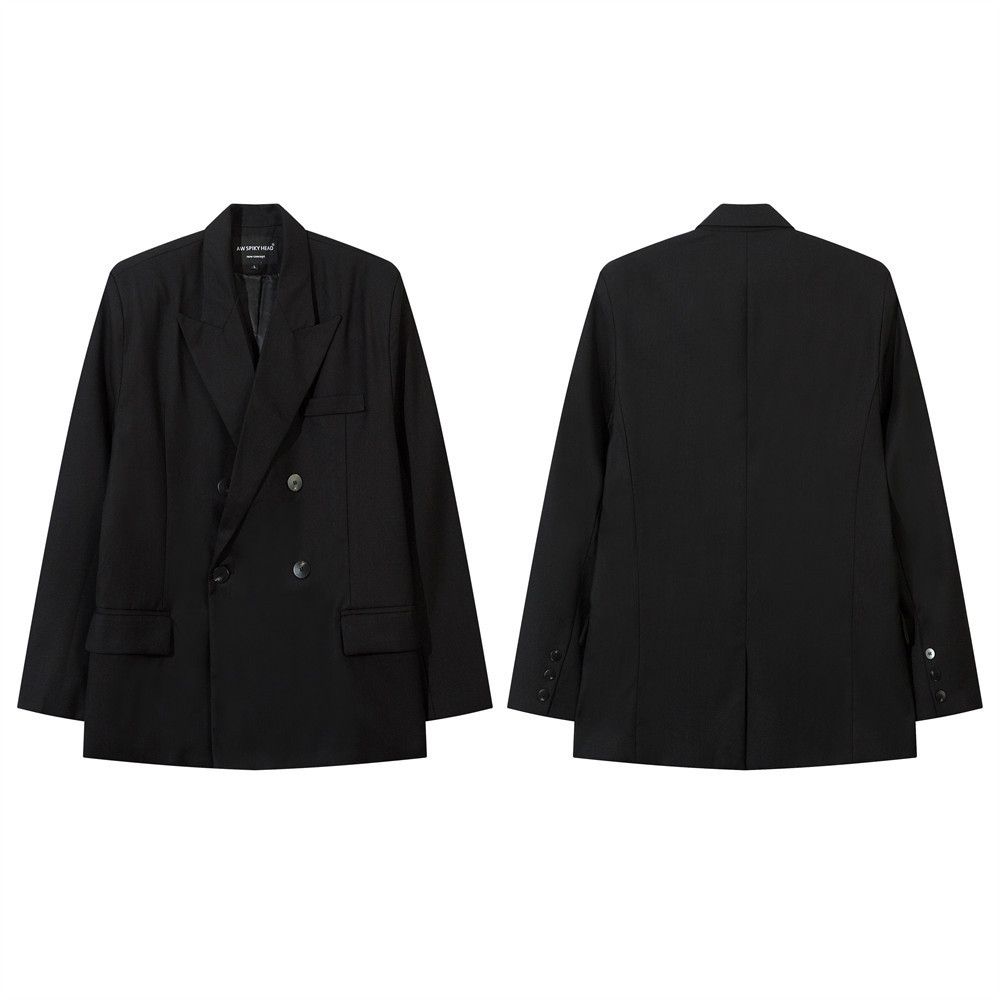 Solid Color Loose Suit Jag In The Midde Of Back Spring And Autumn - Image 3