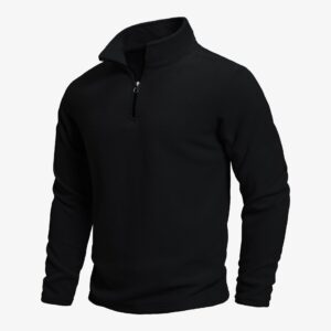 Men's Stand Collar Half-zip Long Sleeve Pullover Sweatshirt