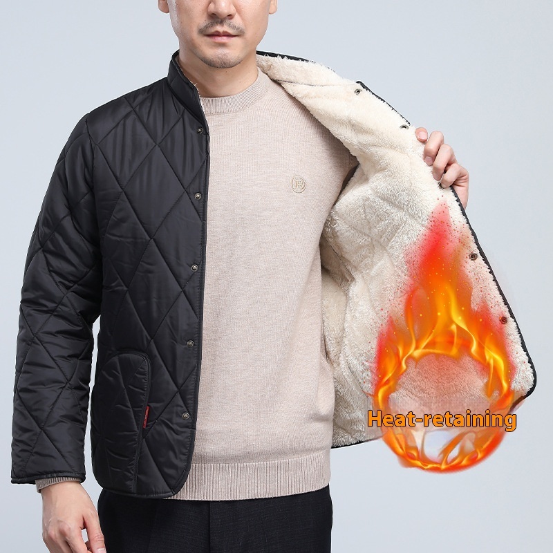 Men's Berber Fleece Cotton Coat Thickened Plus Size - Image 3