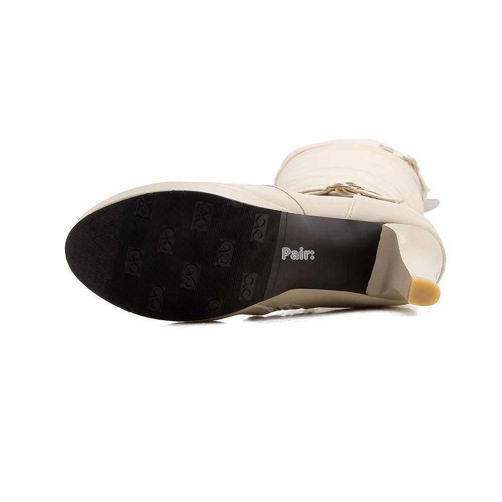 European And American Sexy Wine Cup Heel High Heel Waterproof Platform Plus Size Over The Knee Boots - Image 7