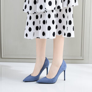 New Single Layer Shoes Women's Fashion Pointed Stiletto Heels Temperament Pure Color Business Ol Women's Shoes