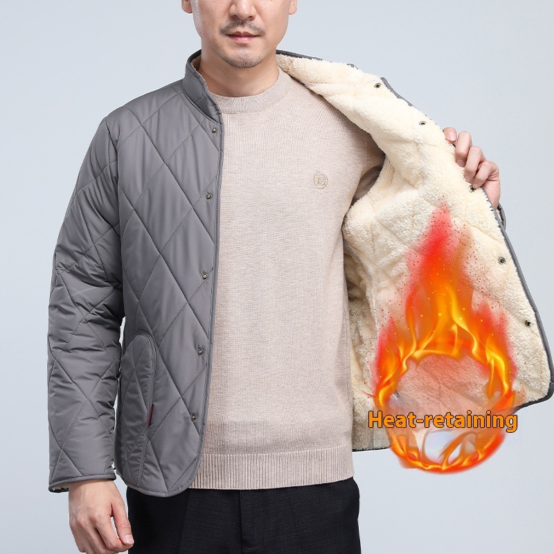 Men's Berber Fleece Cotton Coat Thickened Plus Size - Image 2