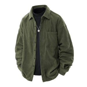 Shirt Collar Fake Two-piece Coat Men