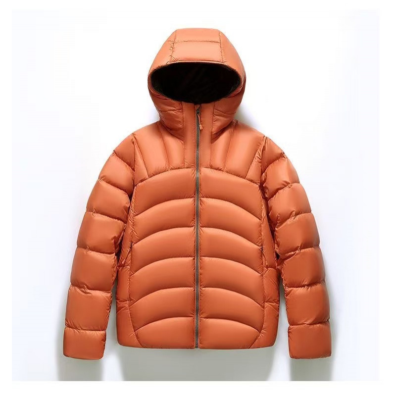 2025 New Unisex Hooded Down Jacket Couple Style Ribbed - Image 10