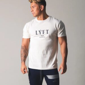 New Sports Men's Round Neck Cotton T-Shirt Fitness Short Sleeve