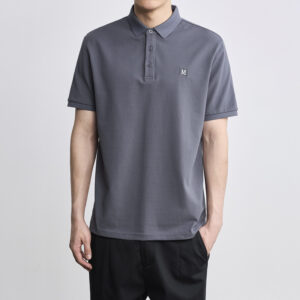 Letter Embroidered Polo Shirt Simple Lapel Men's Short Sleeve