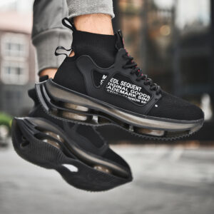 High Top Trend Men's Shoes Korean Version Sports Flying Woven