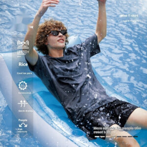 5-in-1 Technology Solid Color 24 Years Outdoor Sun Protection Quick-drying Antibacterial Cool Feeling Short Sleeve