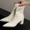 White 7cm Heel Single Lining