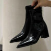 Black 5cm Heel Velvet Lining