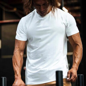 Muscle Workout Short Sleeve Men's Summer Casual Slim Fit Crew Neck Cotton T-shirt